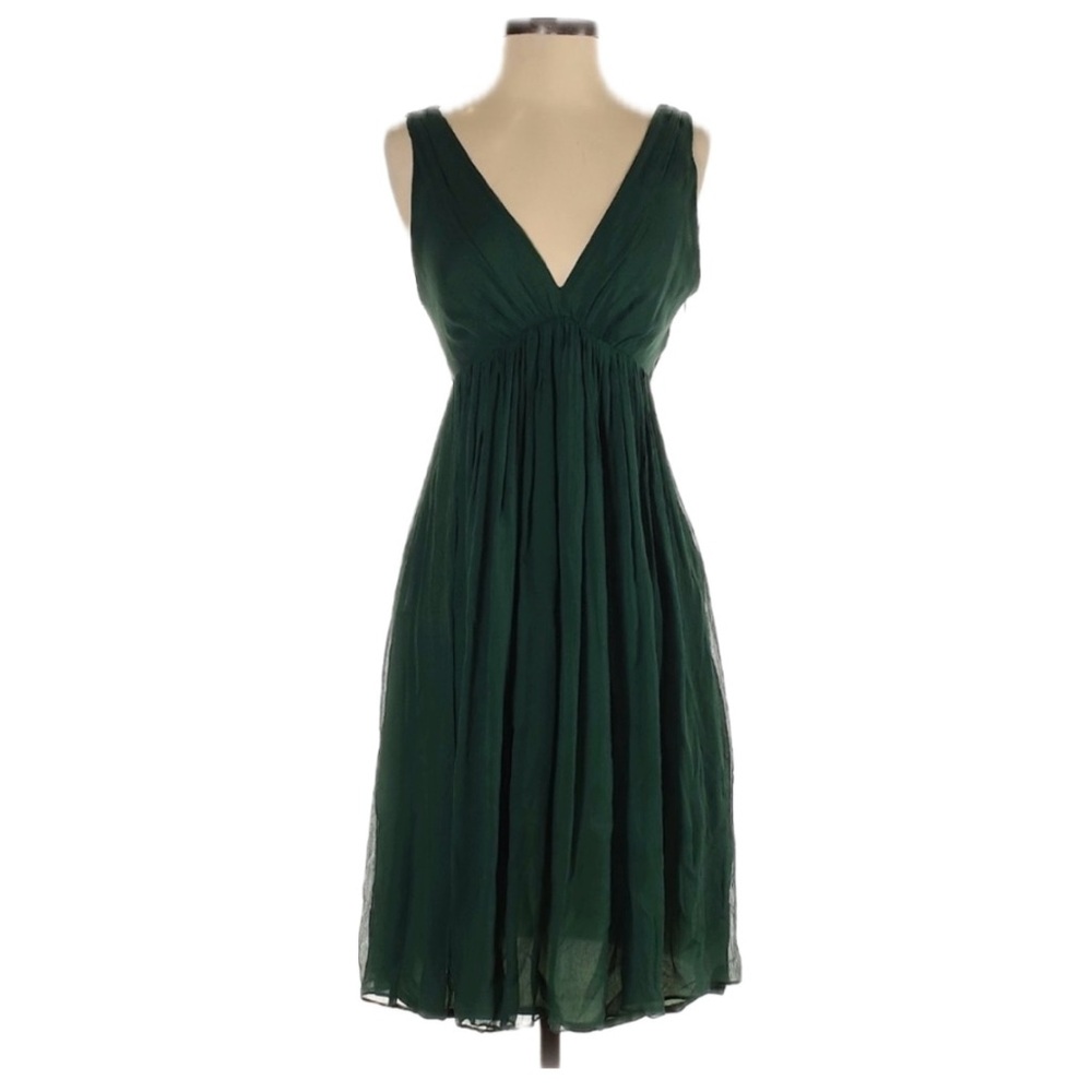 100% Silk Green Zara Dress